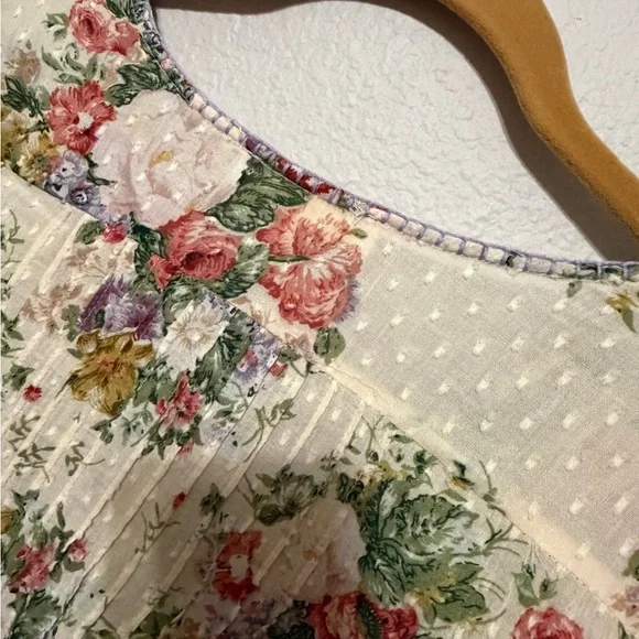 LoveShackFancy Cream Floral Blouse - Picture 6 of 8